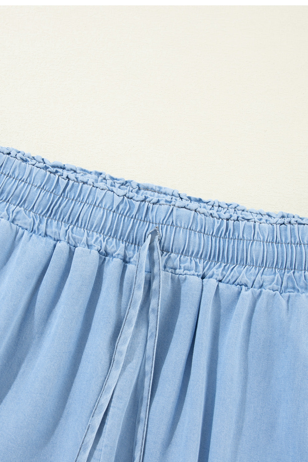 Myosotis kordelzug hohe taille weites bein denim-hose