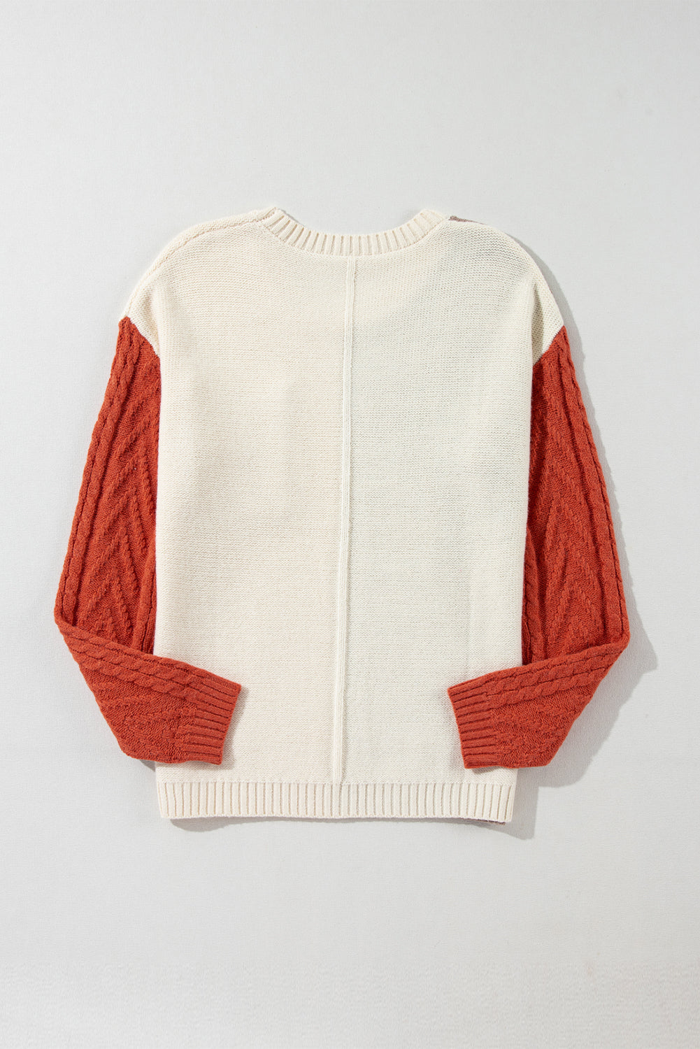 Gold flame colorblock pullover mit aufgesetzten taschen und schultertaschen
