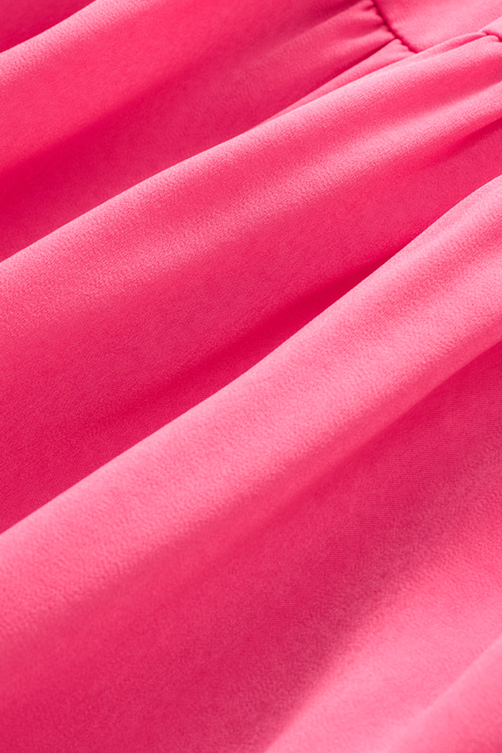 Strawberry pink geraffte ärmel v-ausschnitt smock taille gerafftes kleid