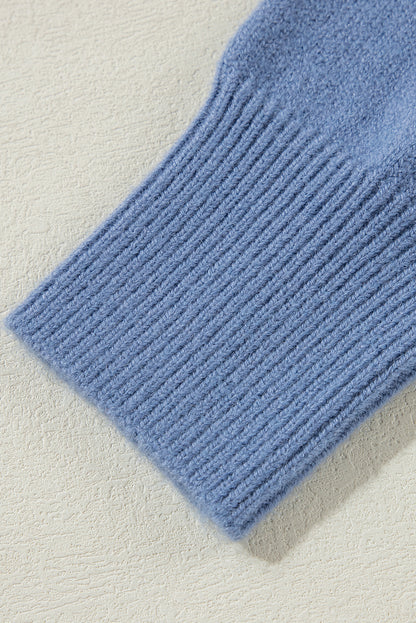 Myosotis texturierte strickjacke mit perlen und knopfleiste