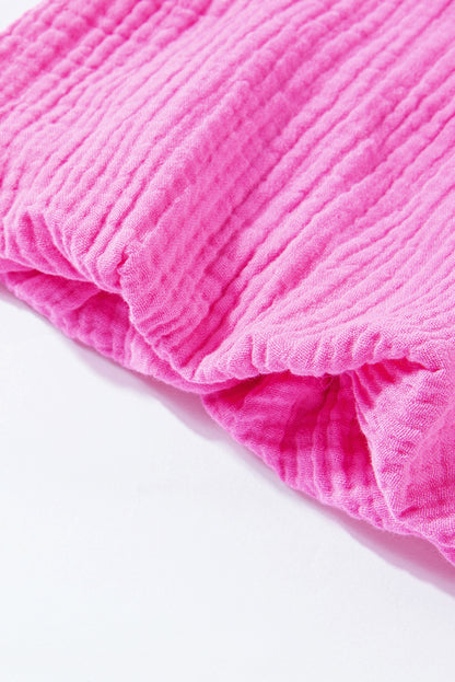 Multicolor color block tiered puff sleeve kleid