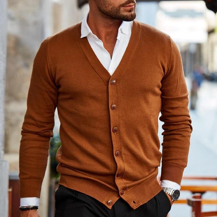 Stefan comfort herren cardigan – weicher strick für alltag